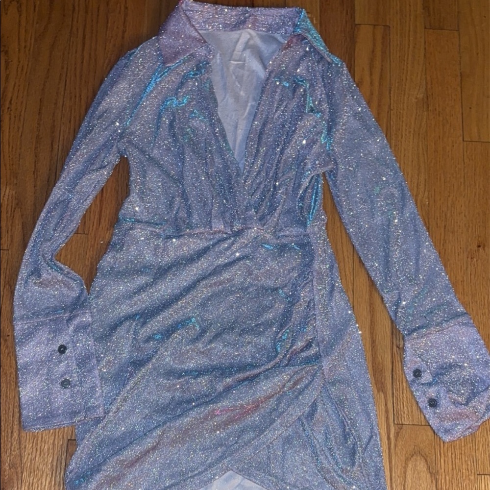 Long sleeve sparkle dress